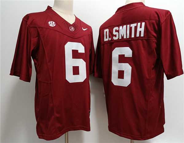 Mens Alabama Crimson Tide #6 DeVonta Smith Red 2023 F.U.S.E. Stitched Jersey->->NCAA Jersey